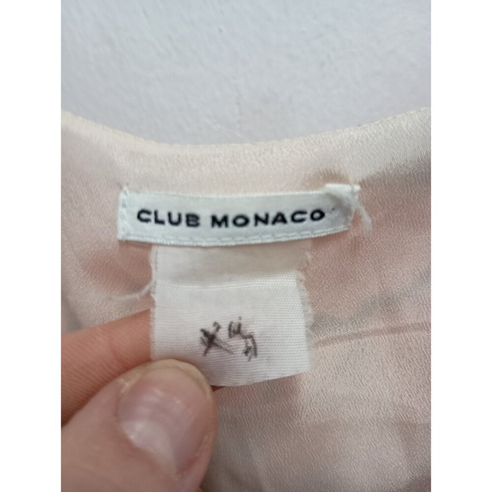 VTG Club Monaco Womens Babydoll‎ Mini Dress XS Floral Silk Slaveless Y2K Cottage - Picture 3 of 6